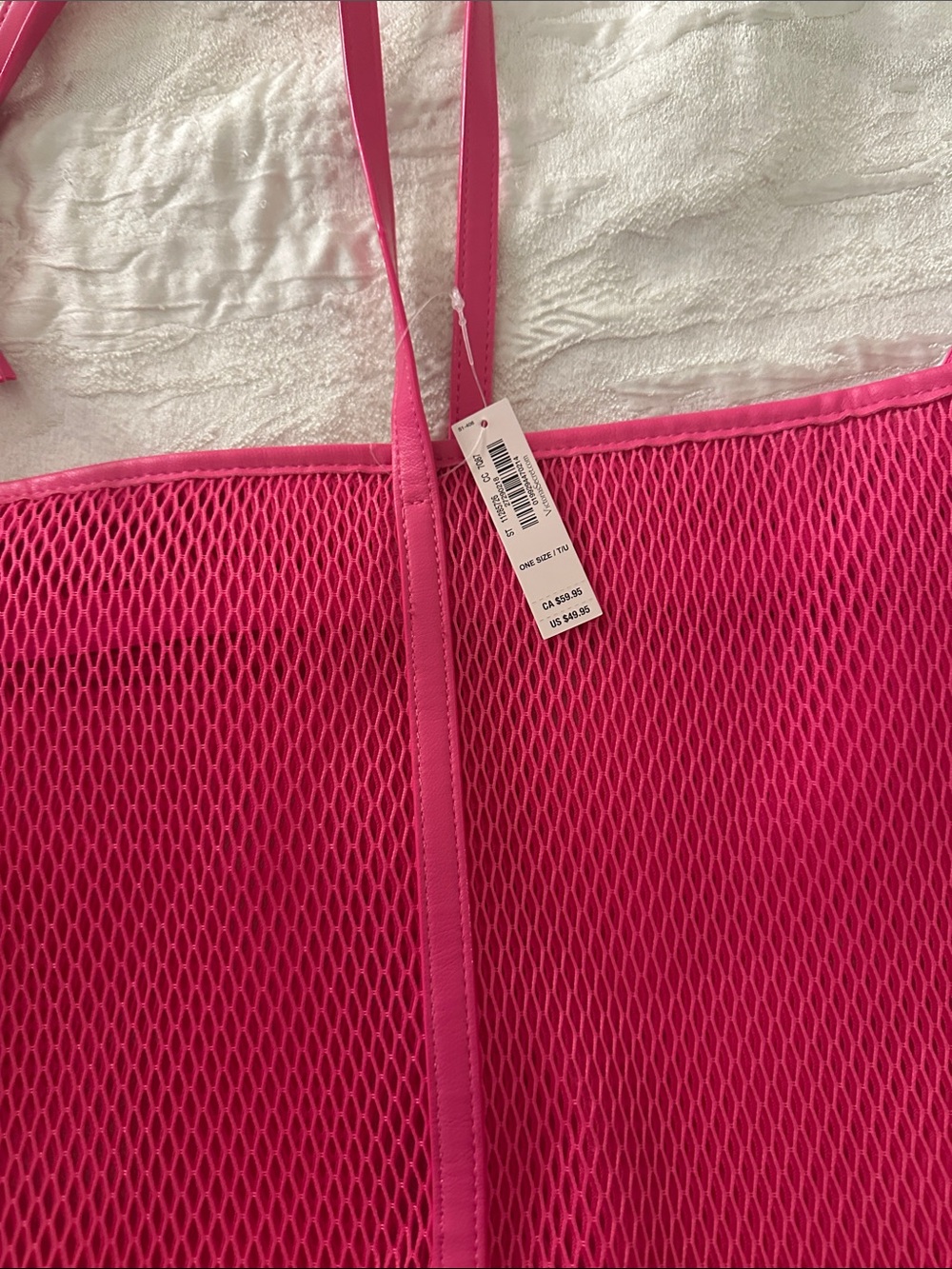 Victoria’s Secret Hot Pink Mesh Tote with Matching Pouch - Women Bags - Picture 4 of 6